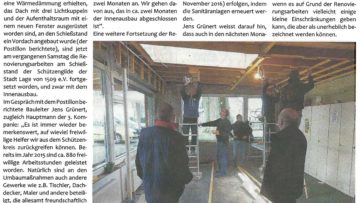 Pressebericht Umbau am Schießstand (Postillon)