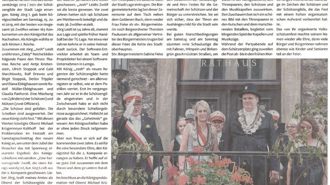 Pressebericht Postillon Schützenfest 2020